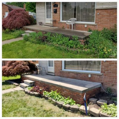 before and after porch 