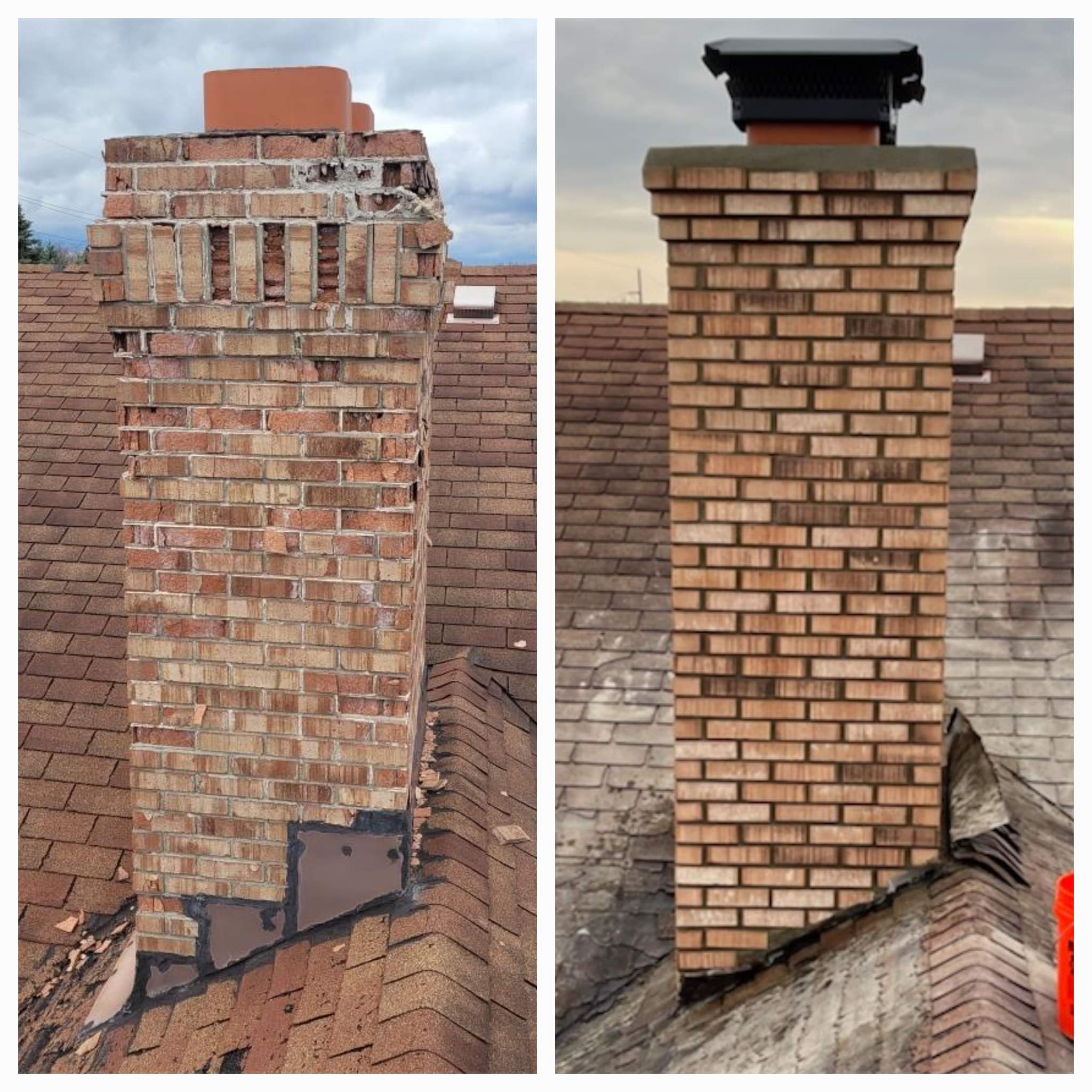 brick work photo before and after