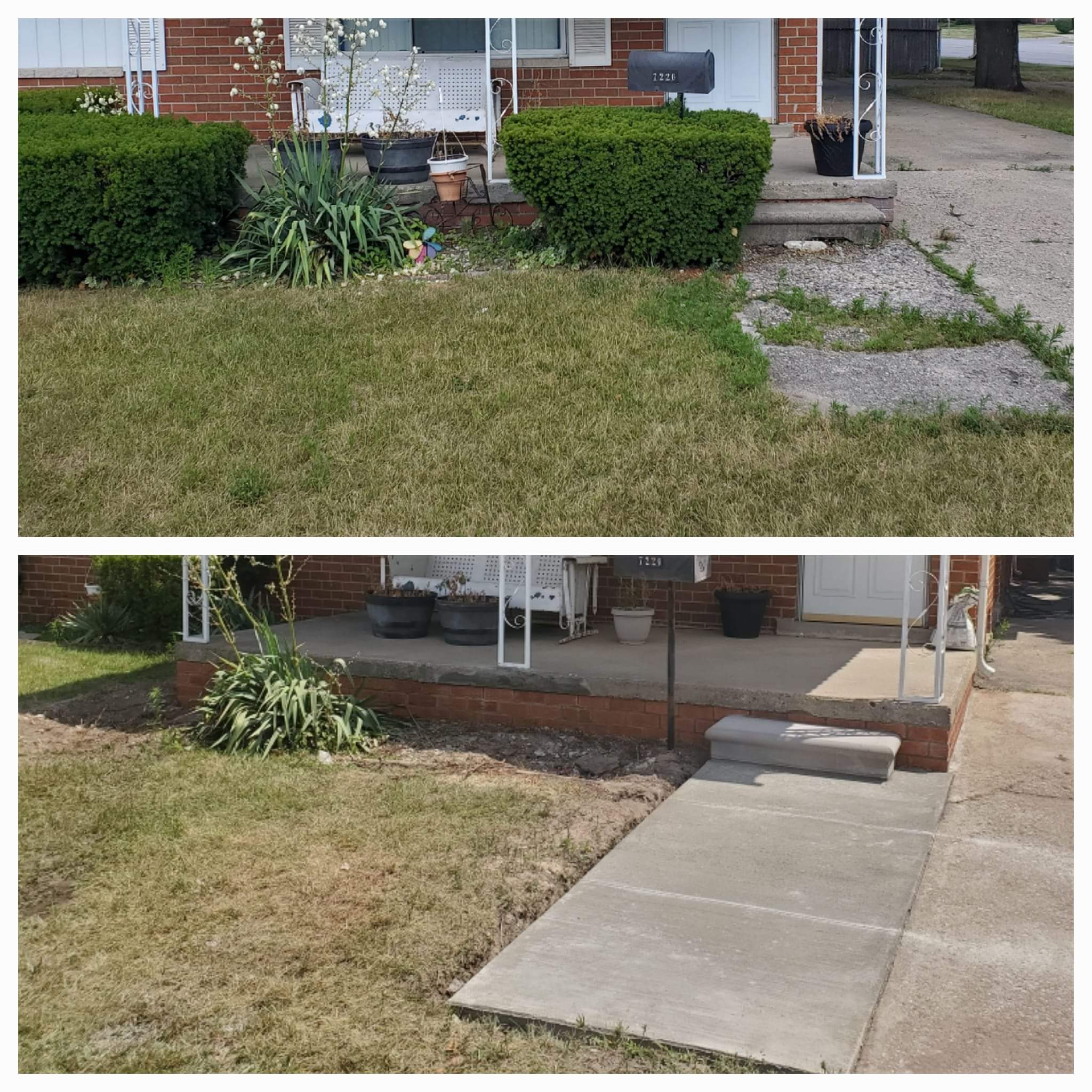 brick work before and after